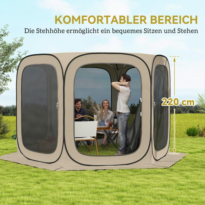 Immagine prodotto Outsunny Campingzelt Oxfordstoff, Stahldraht Khaki (Tenda pitching)