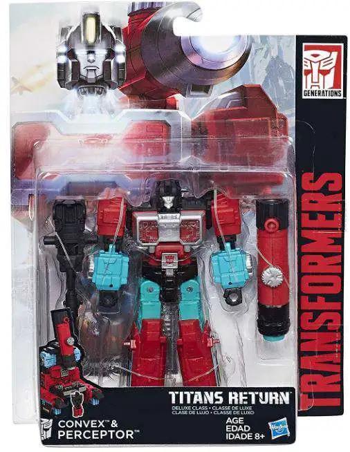 Actual product image Hasbro Transformers Generations Titans Return Convex & Perceptor Deluxe Action Figure