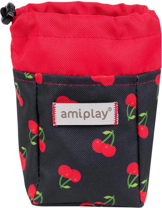 amiplay Snack-Tasche Be Happy Cherry, Schwarz/Rot (Agility)