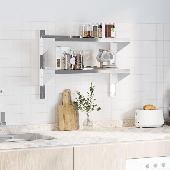 Produktbild VidaXL Wandregal mit 2 Böden Edel (75 x 30 x 60 cm)