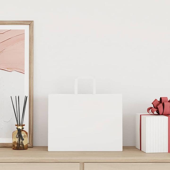 Image du produit VidaXL Sacs en papier kraft 50 pcs. avec anse Blanc 32x17x25 cm Sac en papier (Pochette cadeau, 50 x)