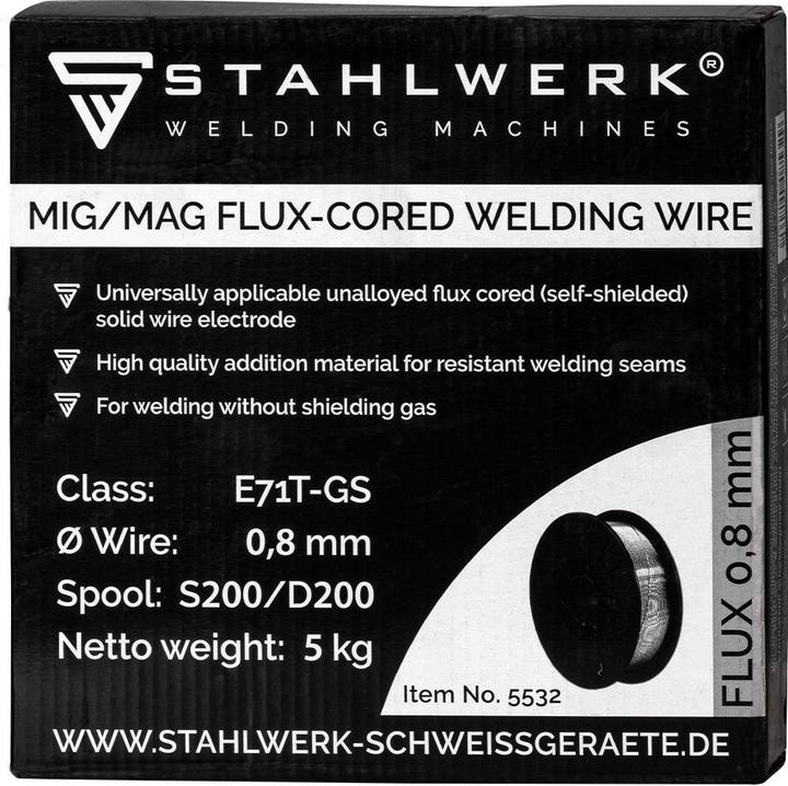 Actual product image Stahlwerk Cored wire MIG MAG E71T-GS Ø 0.8 mm S200/ D200 5 kg wire reel