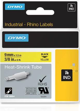 Produktbild Dymo Heissschrumpfschlauch ID1 9mm gelb (0.90 cm, Gelb)
