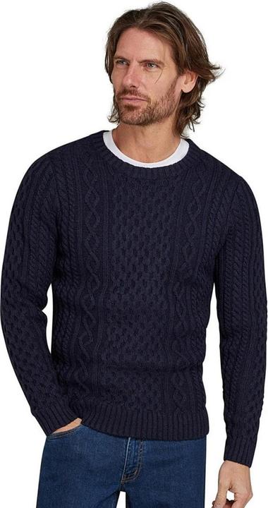 Actual product image Raging Bull Mens Chunky Cable Knit Crew Neck Jumper (4XL)