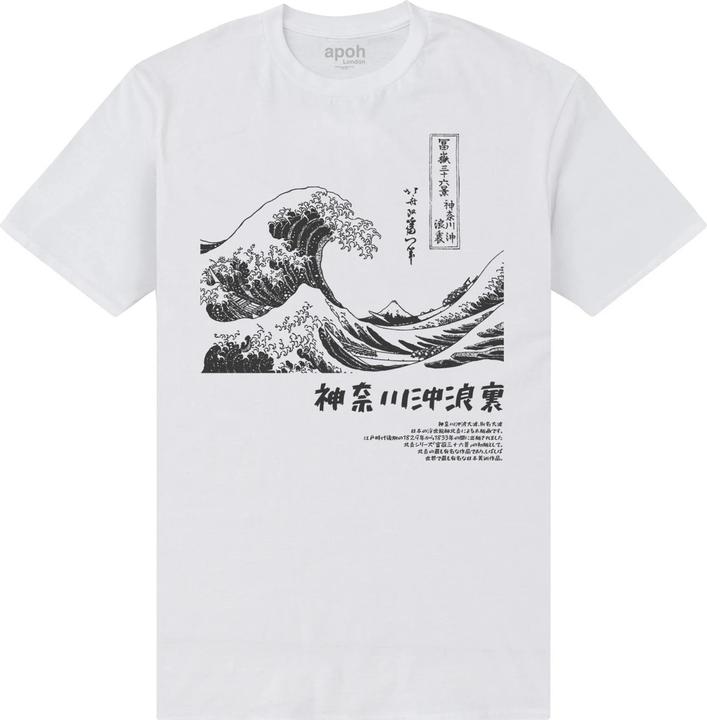 Actual product image Apoh Unisex Adult Mono Hokusai T-Shirt (M)