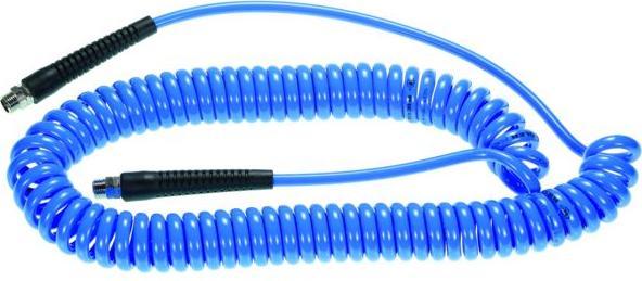 Actual product image Riegler PU spiral hose 1/4 inch with swivelling screw connection and kink protection (A4, 80 mm, 10 Piece)