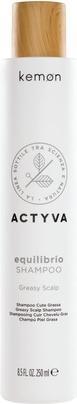 Kemon Actyva Balance Shampoo Sebum-Regulierend für fettige Haut mit Lotusblume und Aloe Vera 250ml (Flüssiges Shampoo)