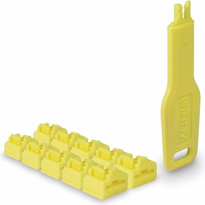 Image du produit Lindy Verrous de port RJ45 JAUNE 10 pcs+ 1 clé (47900)