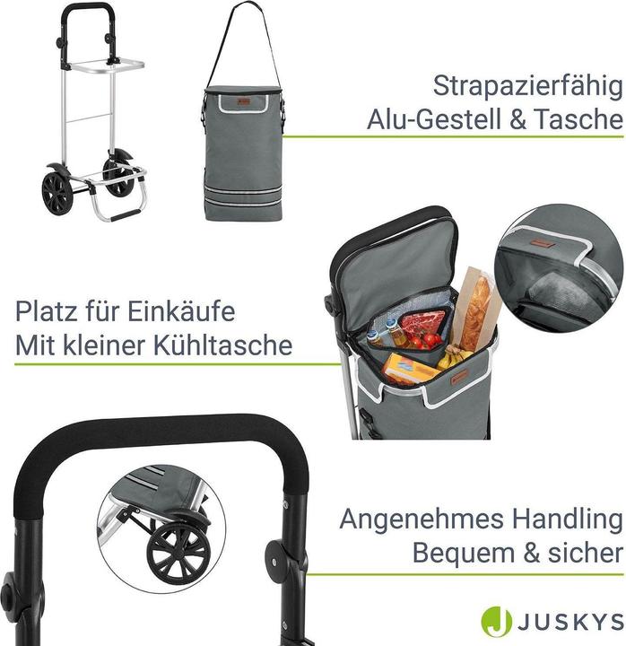 Image du produit Juskys Chariot à provisions 3en1