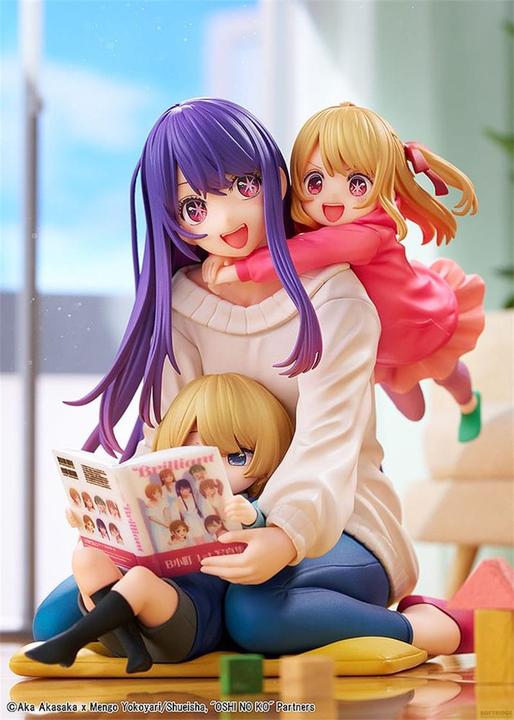 Actual product image Kadokawa Oshi no Ko PVC Statue 1/8 Ai, Aqua & Ruby Mother and Children 10 cm