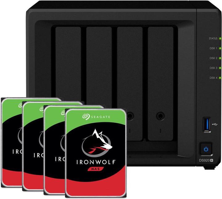 Synology DS920+ (4 x 8 TB, Seagate Ironwolf)