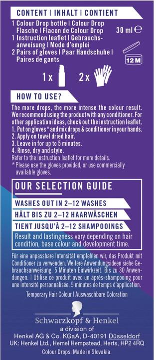 Actual product image Schwarzkopf Live Hair Coloration Live Drops Purple (Violet)