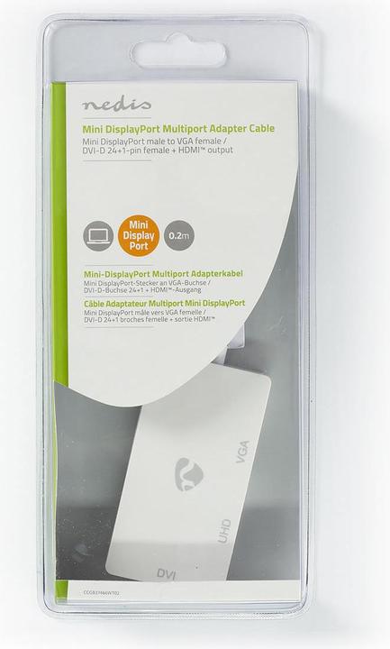 Actual product image Nedis Displayport adapter| Mini DisplayPort| DVI-D 24+1-pin socket HDMI VGA (Mini DP)