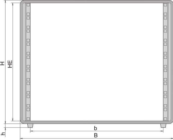 Actual product image Schroff 19" enclosure 9 U, aluminium - COMPTEC GEHAEUSE 9HE 500T (9 RU, 19 inch rack)
