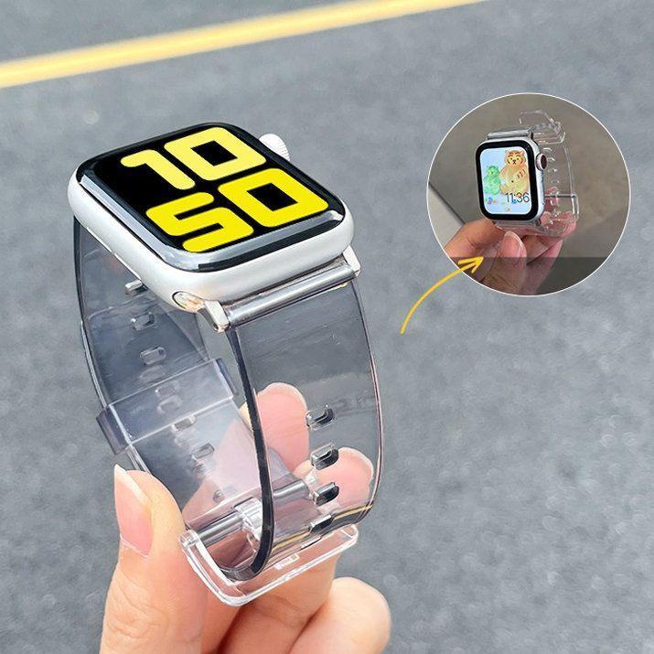 Image du produit Hurtel Strap Light Silicone Wristband Bracelet Watch Bracelet Watch 6/5/4/3/2 (44mm / 42mm) Black (Silicone, 3, 4)