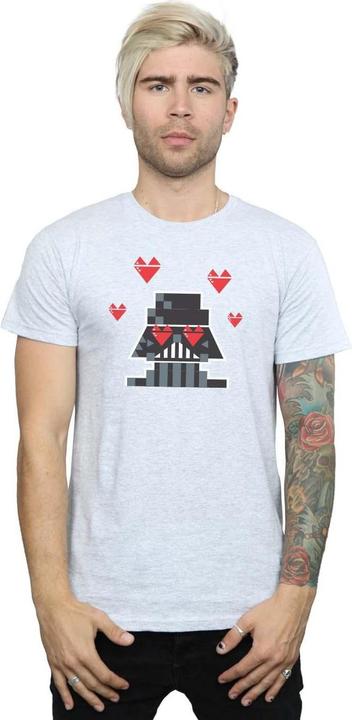 Actual product image Star Wars Mens Valentines Vader In Love T-Shirt (M)
