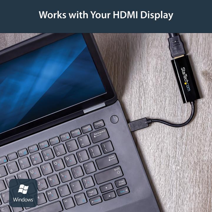 Produktbild StarTech Slim USB 3.0 HDMI Video Card (USB-A, 19 cm)
