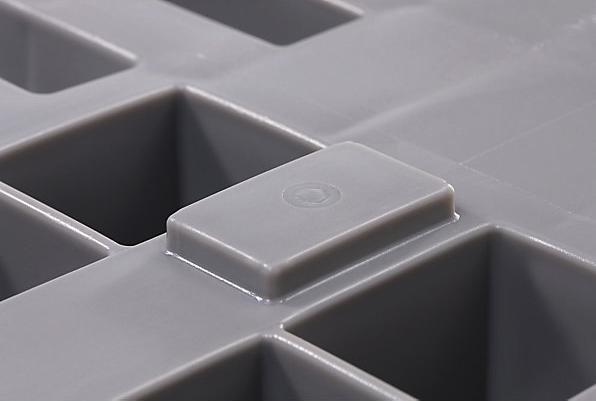 Actual product image kaiserkraft Reusable plastic pallet, max. load 5000 kg, LxWxH 1200 x 800 x 160 mm.