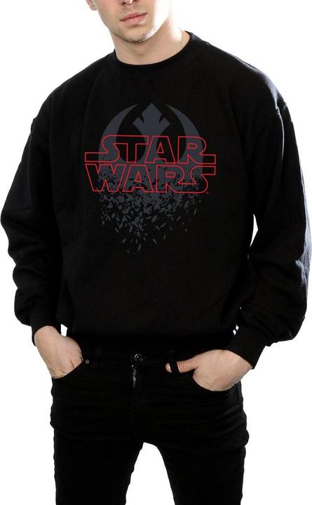 Actual product image Star Wars Mens The Last Jedi Shattered Emblem Sweatshirt (M)
