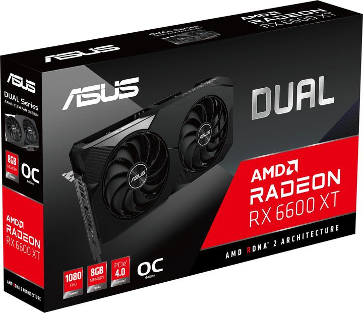 Image du produit ASUS Radeon DUAL RX 6600 XT OC Edition (8 Go)