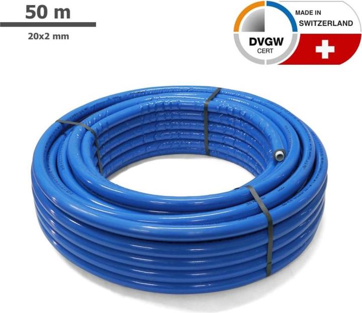 Actual product image Sanpro Insulated multilayer composite pipe, length 50 m, version 6 mm insulated, size 20x2