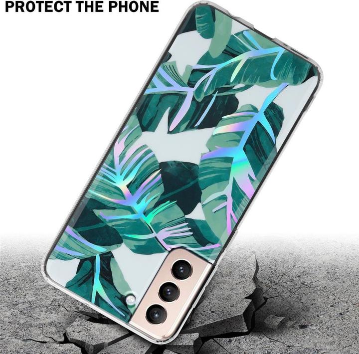 Actual product image Cadorabo IMD TPU Colorful Flowers & Leaves Cover (Samsung Galaxy S21+)