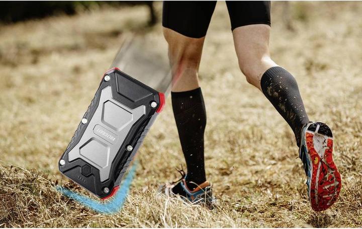 Produktbild Voltcraft VC PB PD65W Rugged Powerbank 30000 mAh Power Delivery 3.0 Li-Ion Schwarz-Rot LED Taschenl (30000 mAh, 111 Wh)