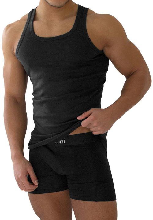 Image du produit Normani 4 pièces maillot de corps homme fines côtes Noir (4XL)