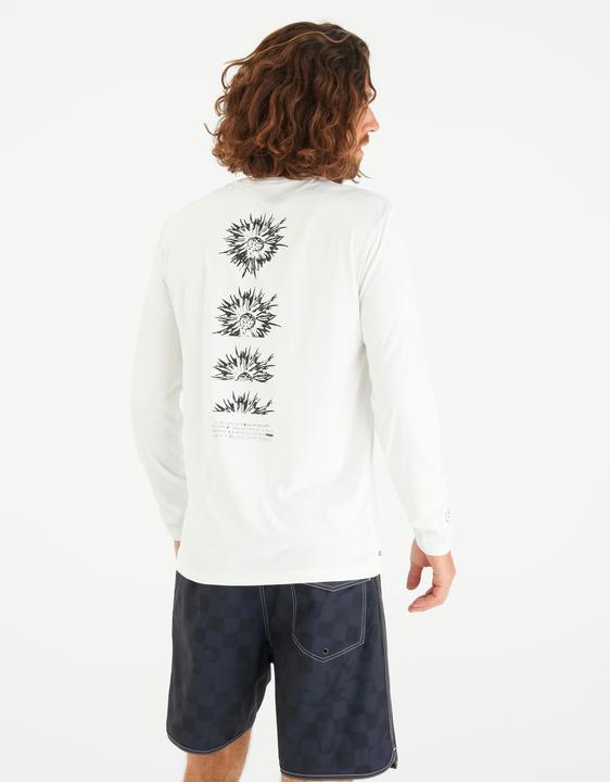 Image du produit Olaian tee shirt de surf manches longues UPF50+ homme - flower blanc (3XL)