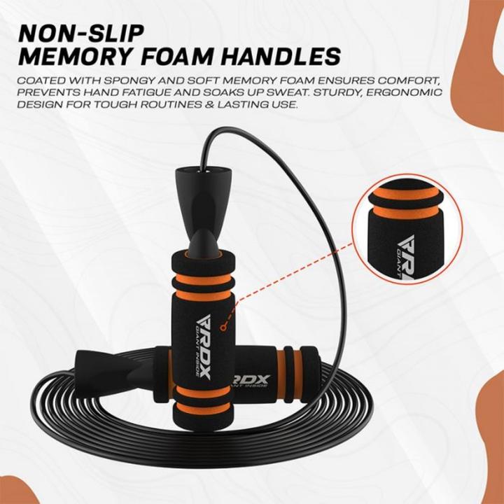 Image du produit Rdx X2 Corde À Sauter Réglable De 3m10 En Mousse À Mémoire De Forme Antidérapante (304 cm)