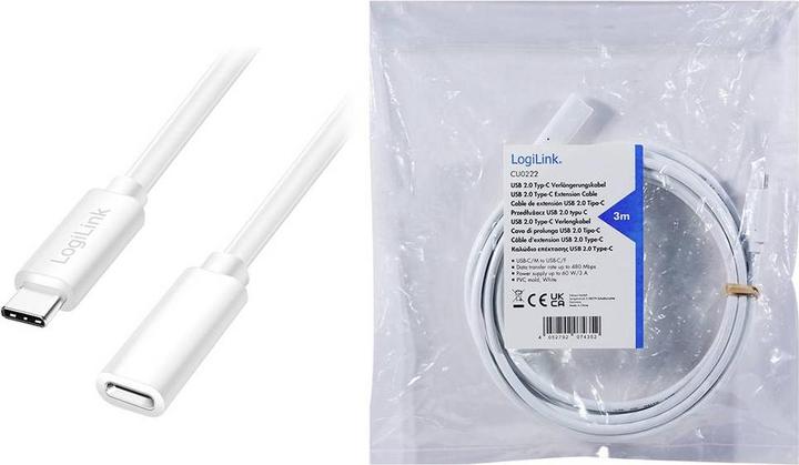 Actual product image LogiLink USB C – USB C (3 m, USB 2.0)