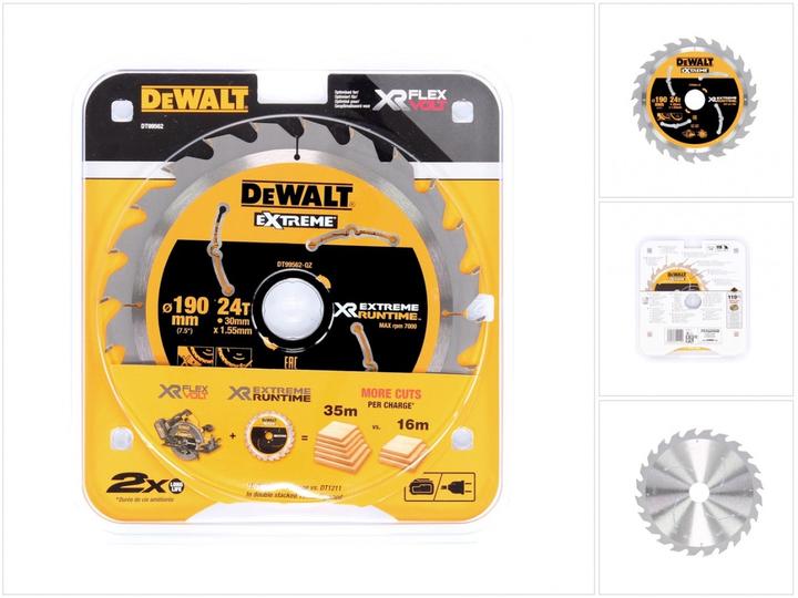 Actual product image DeWalt Xtreme Runtime 190mm x 30mm 24T CSB