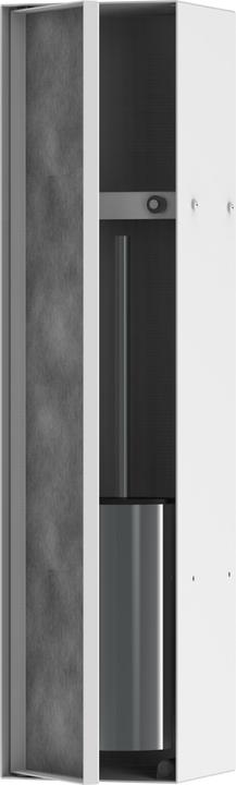 Produktbild hansgrohe XtraStoris Rock Toilettenbürstenhalter, mit Ablage, befliesbare Tür, rahmenlos, 145x140x