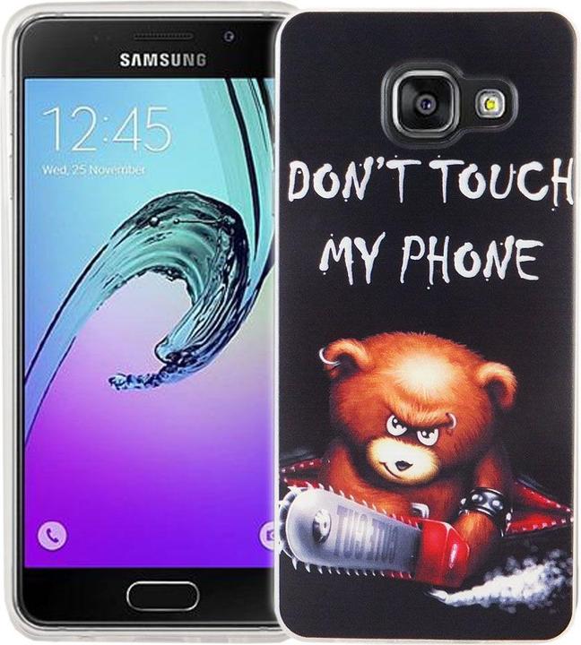 Actual product image König Design Mobile Case for Samsung Galaxy A3 2016 Bear Dont Touch Case Cover Motif Slim (Samsung Galaxy A3 (2016))