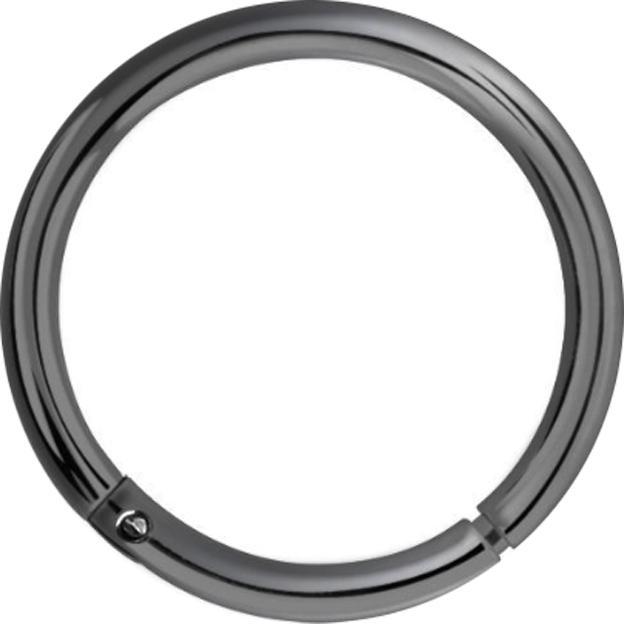 Produktbild Star Piercing Micro Segmentring klappbar schwarz Ruthenium überzug (ohne Messing, 925 Sterlingsilber)