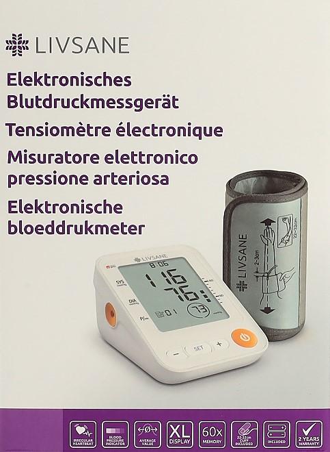 Actual product image Livsane elektronisches Blutdruckmessgerät (Blood pressure monitor upper arm)