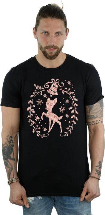 Actual product image Disney Mens Bambi Christmas Wreath T-Shirt (XL)