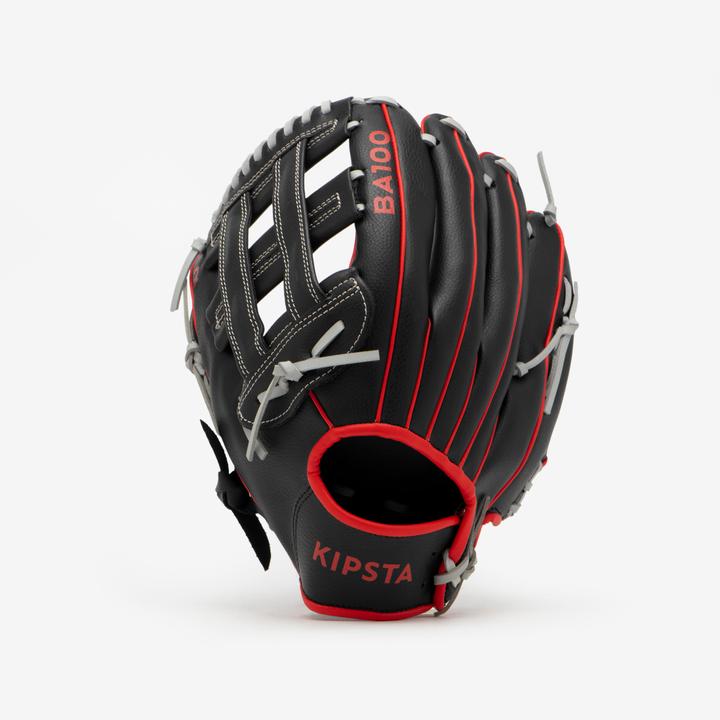 Kipsta Damen/Herren Baseball Handschuh - BA100 LHT schwarz/rot
