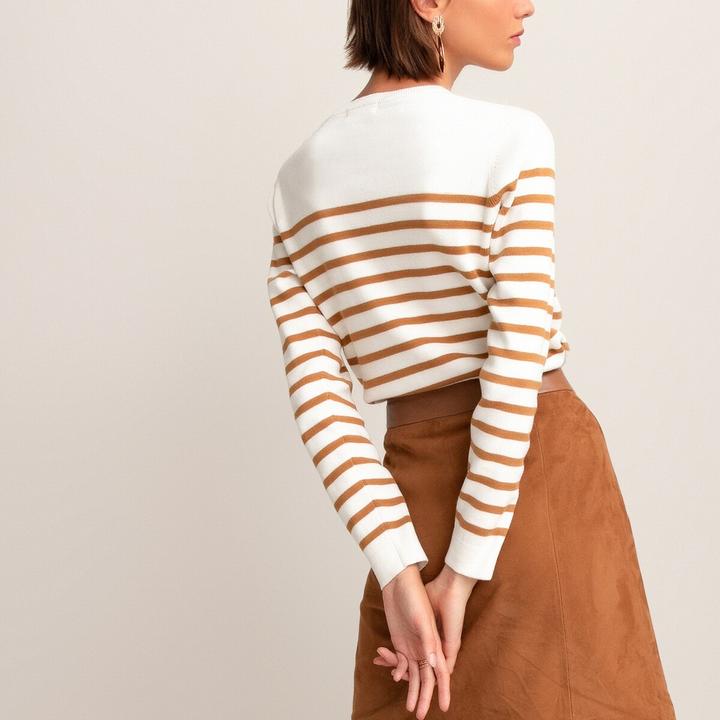 Produktbild La Redoute Collections Matrosenpullover aus Bio-Baumwolle (XXL)