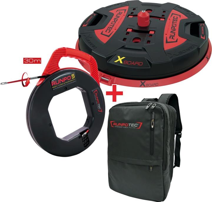 Image du produit Runpotec Dérouleur de câble RUNP + ruban de tirage de câble (30 m)