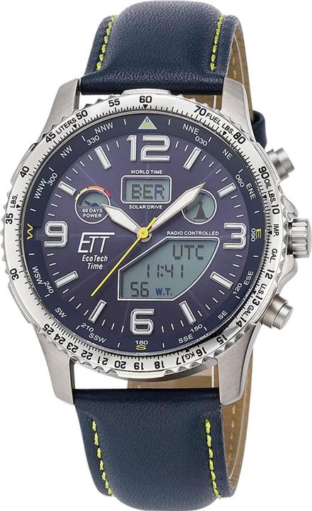 Immagine prodotto ETT EGT-11574-31L Orologio Uomo Solare Titanio Radio Control 43mm 10ATM (Cronografo, Orologio radiocontrollato, 43 mm)
