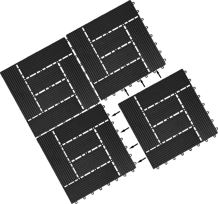 Produktbild Casaria WPC Fliesen (11 x, 30 x 30 x 2 cm)