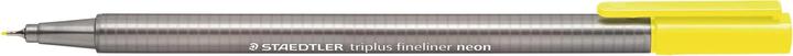 Image du produit Staedtler 334 Fineliner triplus jaune fluo (Jaune fluo, Gris, 1 x)