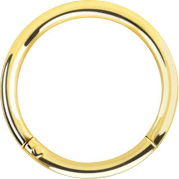 Star Piercing Micro Segmentring klappbar vergoldet (ohne Messing, 925 Sterlingsilber)