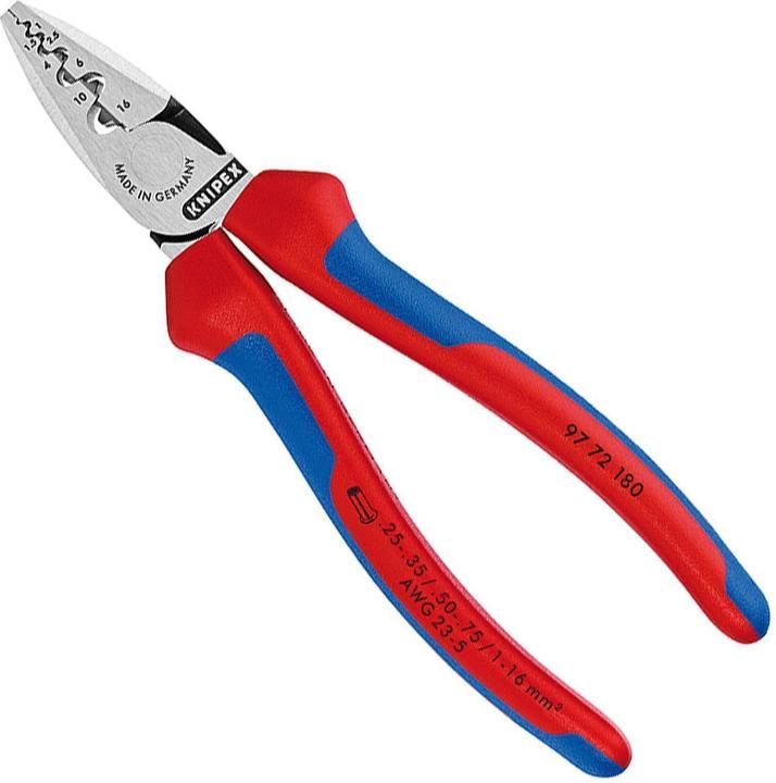 Actual product image Knipex Crimping Pliers for wire ferrules (180 mm)
