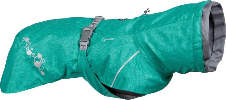 Actual product image Hurtta Monsoon V2 Eco green mackintosh, 70 cm (70, Dog raincoat)