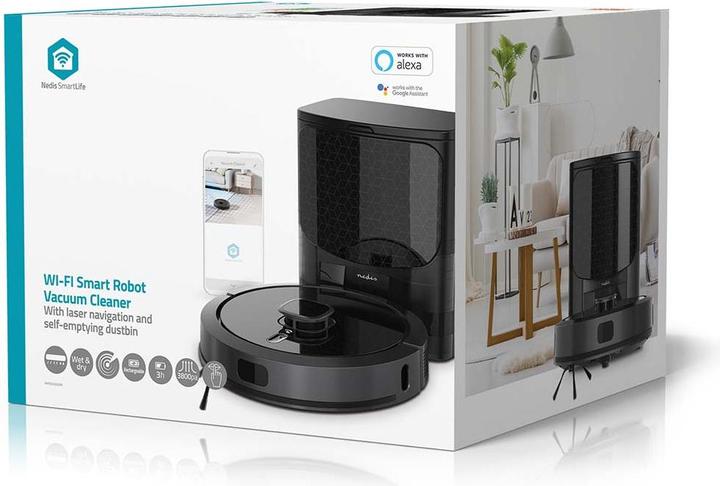Actual product image Nedis SmartLife Robot Vacuum Cleaner Laser navigation | Wi-Fi | Collection container capacity: 0.6 l | Au (Vacuum mopping robot)