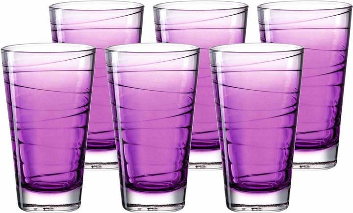 Leonardo Trinkglas Vario Struttura 280 ml, 6 Stück, Violett (0.28 l, 6 x)