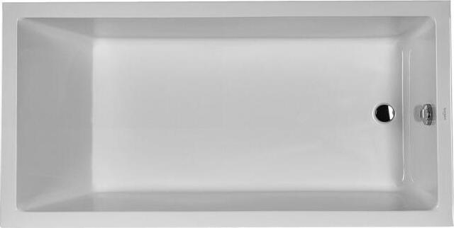 Duravit Rectangular bathtub STARCK X 1800x900mm, 1 back slope white (301 l, 180 cm, 90 cm)