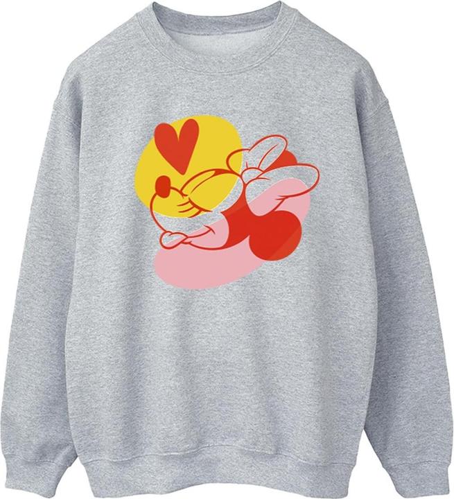 Actual product image Disney Womens/Ladies Minnie Mouse Tongue Heart Sweatshirt (XXL)